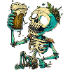 Funny Beer Skeleton