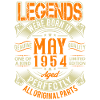 1954 May Birthday Legend