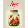 Erdbeeren im Liebesglas