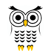 Owl Black and White