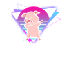 Vaporwave Pig