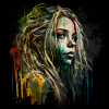 Face woman dreadlocks n°4