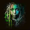 Face woman dreadlocks n°6