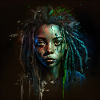 Face woman dreadlocks n°9