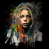 Face woman dreadlocks n°13