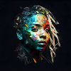 Face woman dreadlocks n°17