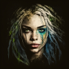 Face woman dreadlocks n°15
