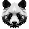 Minimalist Polygon Panda