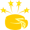 Cheese golden yellow stars