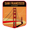 Golden Gate Retro Badge San Francisco