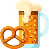 Maß Bier und Brezel
