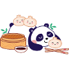 Panda mit Dim Sum