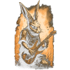 Heavy Metal Bunny med elektrisk guitar - Gold Edition