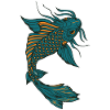 Disegno giapponese del pesce carpa koi 14032 A