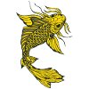 Disegno giapponese del pesce carpa koi 1 3 A