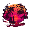 Palmiers rétro soleil vacances été