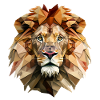 Majestic Polygon Lion – Geometric