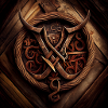 Wikinger Symbol mit Hörnern