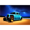 Hot Rod at night
