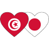 Tunisia Japan Flag Heart