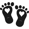 Pieds d’enfants naissance de bébé