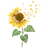Sunflower Birds Cute Floral