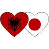 Albania Japan Flag Heart