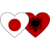 Japan Albania Flag Heart