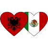 Albania Mexico Flag Heart