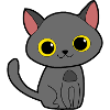Kitty with yellow eyes