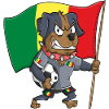 Senegal Fan Dog