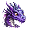 Kawaii Purple Dragon