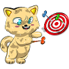 Cat Playing Darts