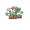 Funny garden gnome dad