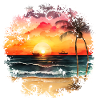 Sunset to Tropical Beach