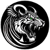 Tiger with green eyes