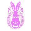 pink pinker Osterhase Hase
