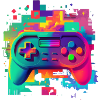 Retro bunte Konsole