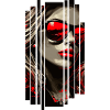 WOMAN WITH RED SUNGLASSES