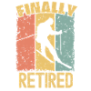 Skiing retirement retro