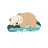 L’ours mignon hiberne