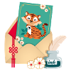 Tiger map with envelope