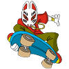Fox kitsune skateboarding