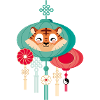 Tiger with lanterns
