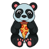 Panda Pizza Lovers Wildlife Animal
