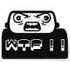 WTF car sticker