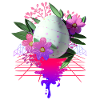 Påskeæg blomster Kunst Retro Bølge