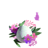 Frohe Ostern Blumen Osterei