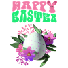 Happy Easter Flowers Easter Egg