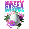 Frohe Ostern Osterei Floral